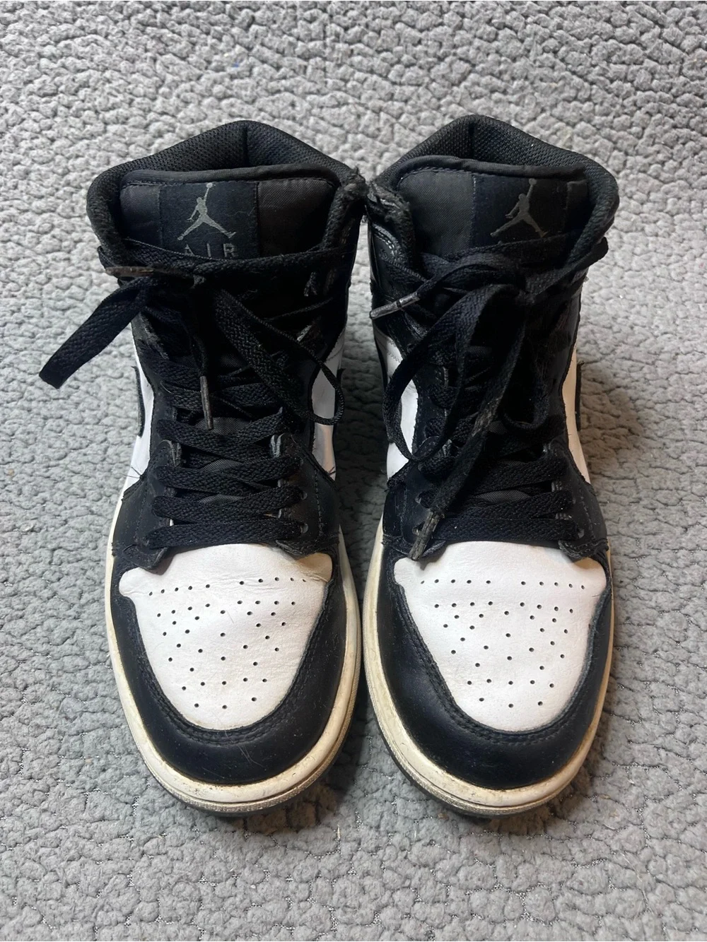 Nike Air Jordan 1 Mid Iron Grey Mens Size 8 Athletic Sneakers DQ8426-001